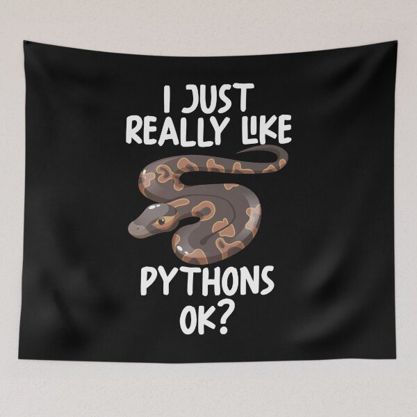 Aperçu de l'œuvre J'aime vraiment beaucoup les pythons, d'accord ? créée et vendue par GabbyKash.