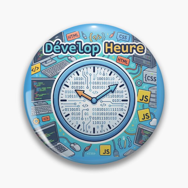 Item preview, Develop Time – A web developer pun with a geek binary clock designed and sold by WordPlayStudio.