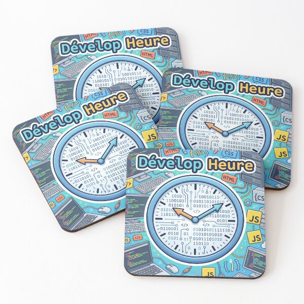 Item preview, Develop Time – A web developer pun with a geek binary clock designed and sold by WordPlayStudio.