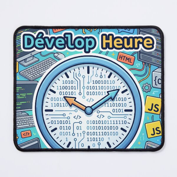 Artikelvorschau, Entwicklungszeit – Ein Wortspiel mit einer binären Uhr für Webentwickler. entworfen und verkauft von WordPlayStudio.