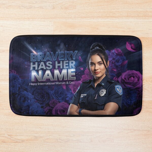 Item preview, Bravery Has Her Name – Female Police Officer Pride Design designed and sold by YourTrendyTees.