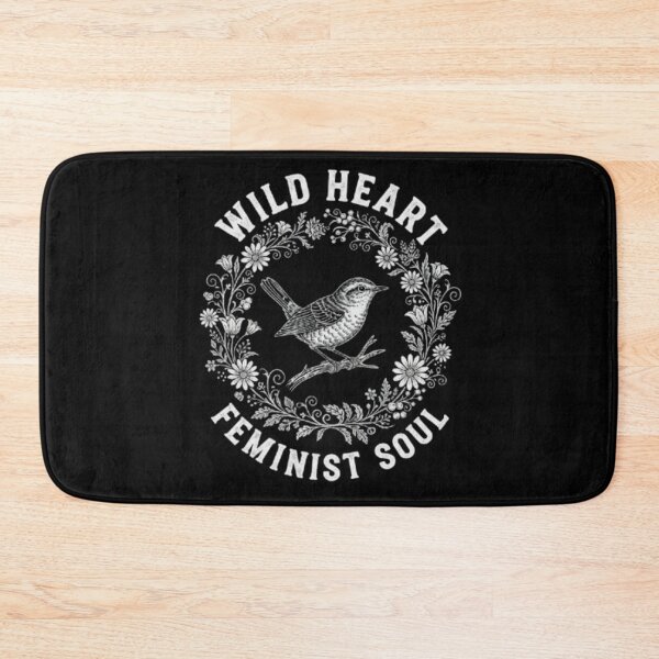 Item preview, Wild Heart Feminist Soul Bird & Floral Wreath Design designed and sold by Syrupulse.