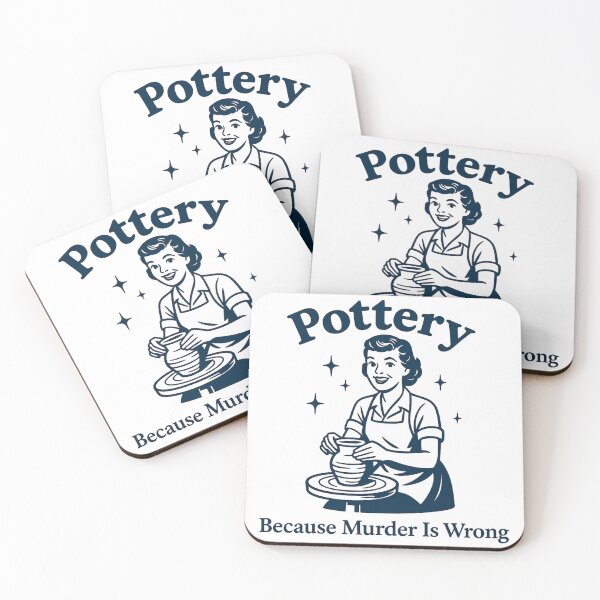 Item preview, Funny Pottery - Pottery Because Murder is Wrong  designed and sold by ZBIFBOUETLA.