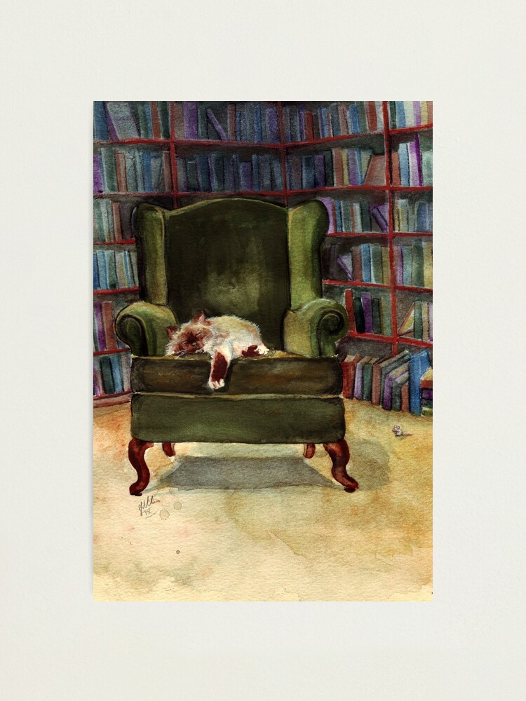 Alternate view of Monkey's Library Photographic Print