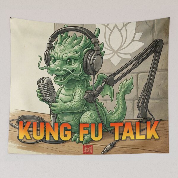 Item preview, Kung Fu Talk The Best Martial Arts Podcast designed and sold by Fei Long Design Hub.