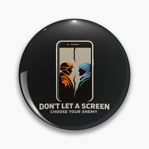Item preview, Don’t Let a Screen Choose Your Enemy – Minimalist Media Awareness T-Shirt designed and sold by Sanctum Icons.