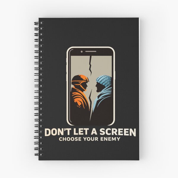 Item preview, Don’t Let a Screen Choose Your Enemy – Minimalist Media Awareness T-Shirt designed and sold by Sanctum Icons.