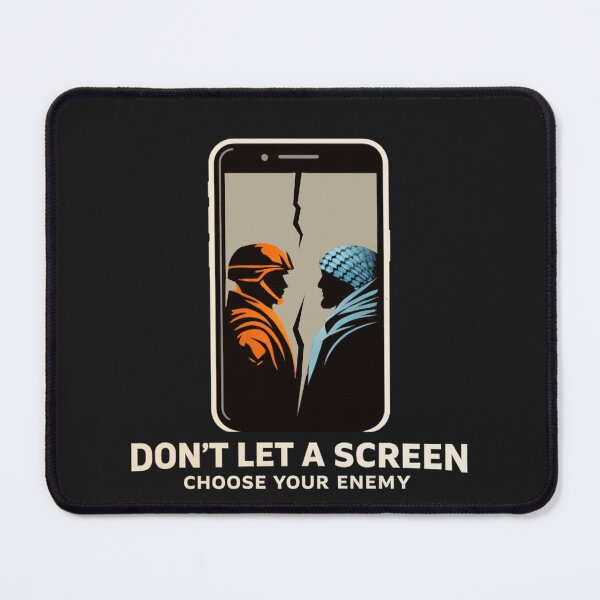 Item preview, Don’t Let a Screen Choose Your Enemy – Minimalist Media Awareness T-Shirt designed and sold by Sanctum Icons.