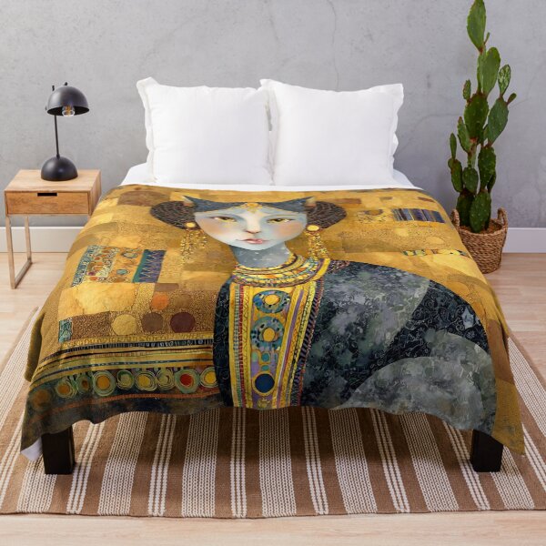 Item preview, Klimt Cat Goddess Bastet designed and sold by Vicky Brago-Mitchell®.