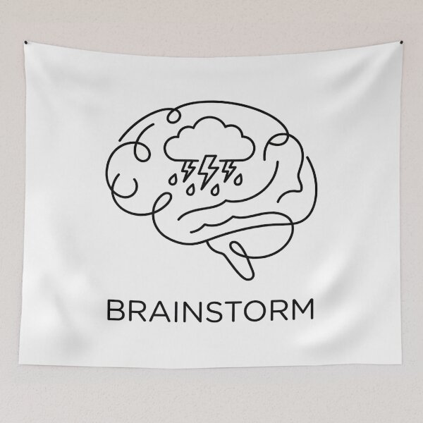 Item preview, Brainstorm - Minimalist Line Art Pun designed and sold by Tamer ⭐⭐⭐⭐⭐.