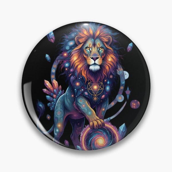 Item preview, Cosmic Lion Untamed Spirit Celestial Art designed and sold by CrystalVanta.