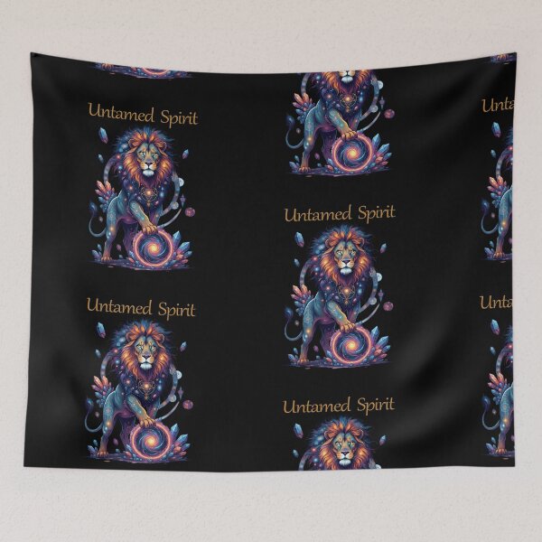 Item preview, Cosmic Lion Untamed Spirit Celestial Art designed and sold by CrystalVanta.
