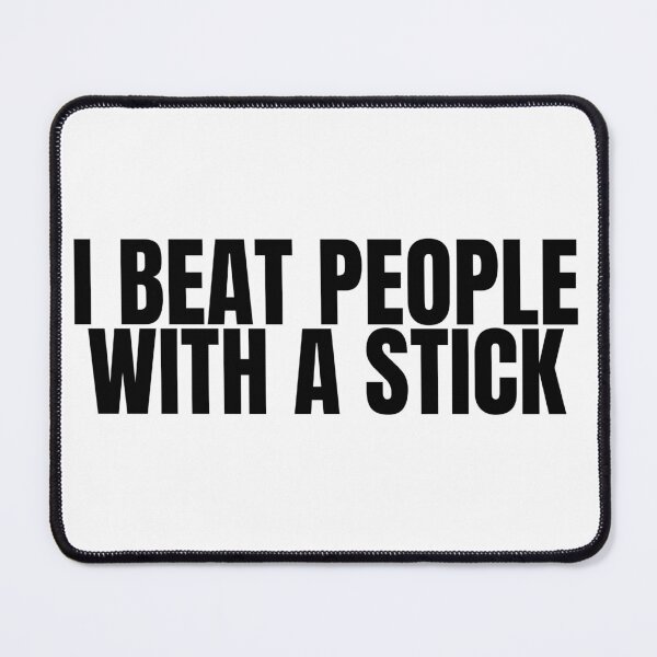 Item preview, I Beat People With A Stick Funny Billiards designed and sold by BoldTypeGoods.