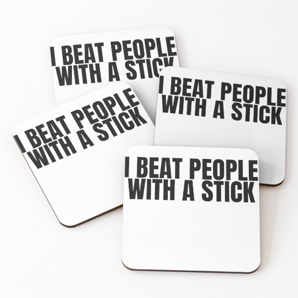 Item preview, I Beat People With A Stick Funny Billiards designed and sold by BoldTypeGoods.