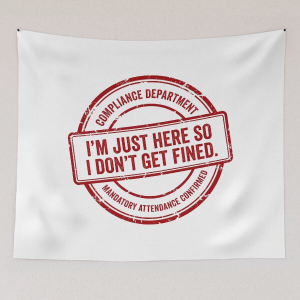 Item preview, Compliance Department Funny Office Humor Stamp designed and sold by GrafTeesLab.
