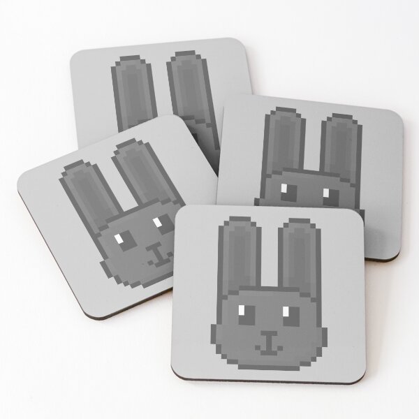 Item preview, Grey Pixel Bunny Rabbit designed and sold by Lilac-Cat.