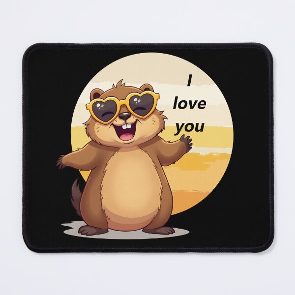 Item preview, Happy Groundhog - I Love You designed and sold by Museum Of Non-Existing Art.