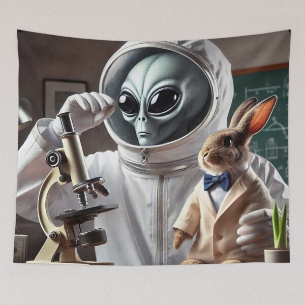 Item preview, cute rabbit and alien designed and sold by Dogandesighn.