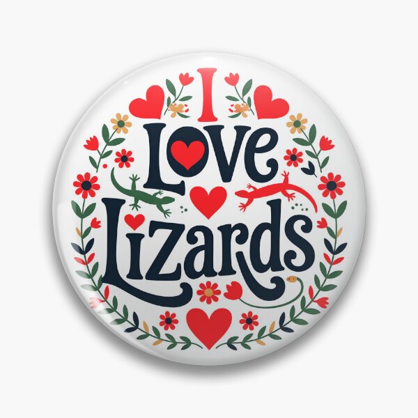 Item preview, I love lizard, flowers, fun, heart designed and sold by wizard-work.