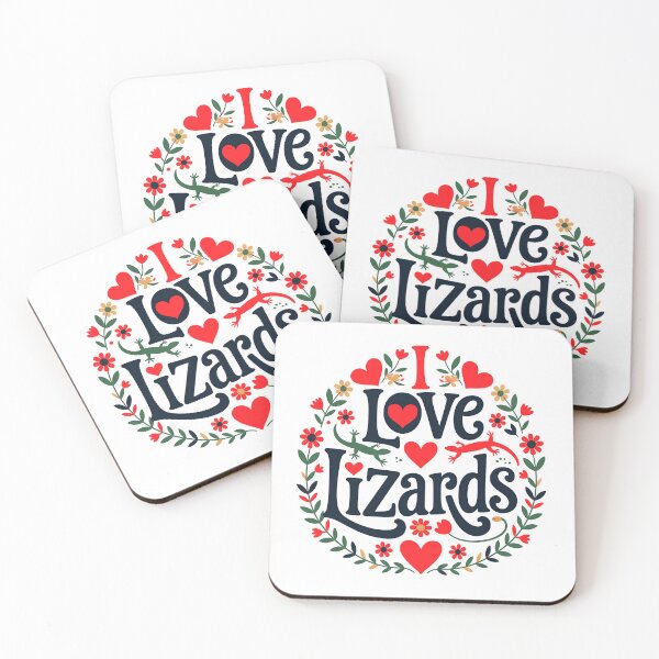 Item preview, I love lizard, flowers, fun, heart designed and sold by wizard-work.