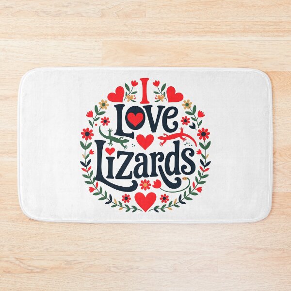Item preview, I love lizard, flowers, fun, heart designed and sold by wizard-work.