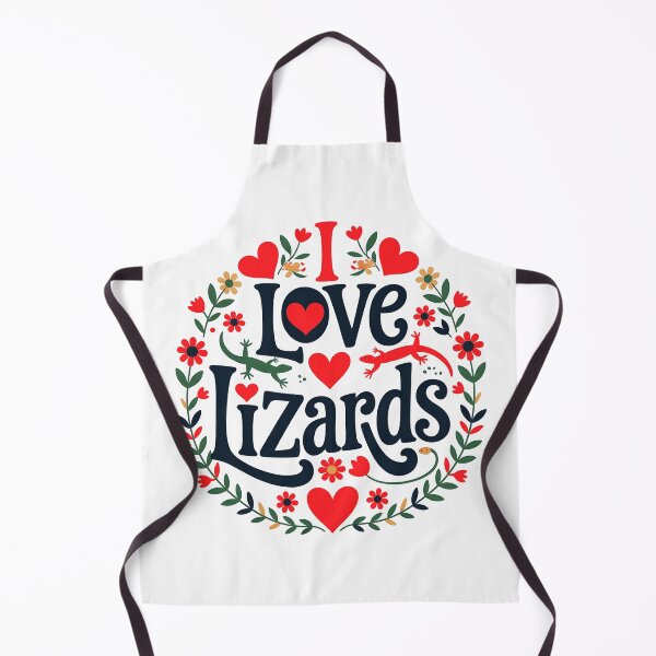 Item preview, I love lizard, flowers, fun, heart designed and sold by wizard-work.