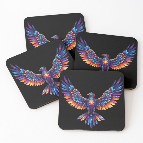 Item preview, Vibrant Crystal Phoenix Majestic Bird Art designed and sold by CrystalVanta.