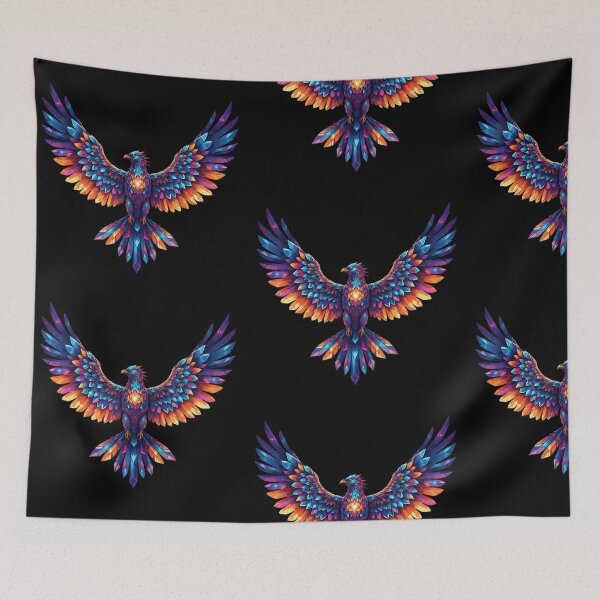 Item preview, Vibrant Crystal Phoenix Majestic Bird Art designed and sold by CrystalVanta.