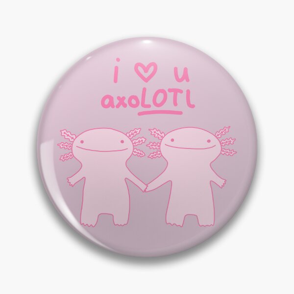Item preview, “I ❤️ u axoLOTl” pun funny digital illustration designed and sold by Kit_Cat.Designs.