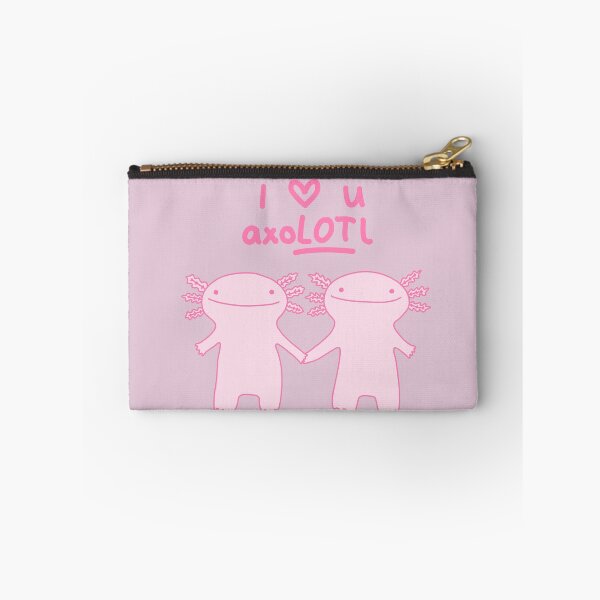 Item preview, “I ❤️ u axoLOTl” pun funny digital illustration designed and sold by Kit_Cat.Designs.