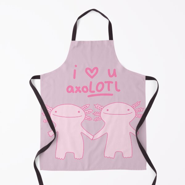 Item preview, “I ❤️ u axoLOTl” pun funny digital illustration designed and sold by Kit_Cat.Designs.