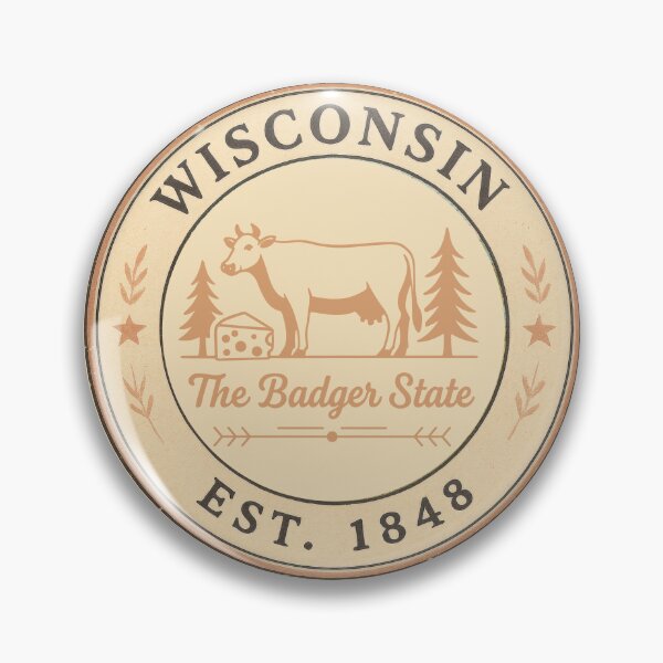 Item preview, Vintage postage stamp art of Wisconsin designed and sold by Alexaltay.