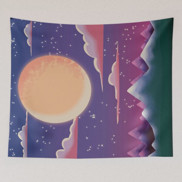 Item preview, Speckle moon and mountain designed and sold by PsalmStudio.