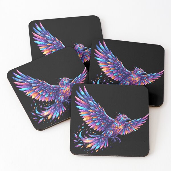 Item preview, Majestic Crystal Phoenix Rising Nebula Art designed and sold by CrystalVanta.