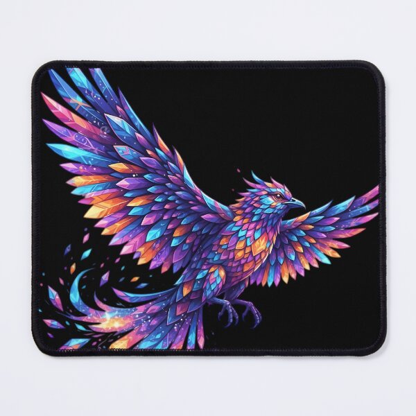 Item preview, Majestic Crystal Phoenix Rising Nebula Art designed and sold by CrystalVanta.