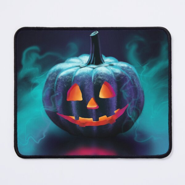 Item preview, Glowing Pumpkin Jack O’Lantern on Misty Night designed and sold by ArtbyPriscilla.