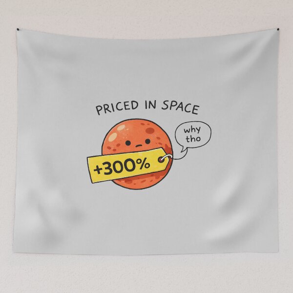 Item preview, Priced In Space 300% Tariff Meme – Political Satire Design designed and sold by ketkacreations.