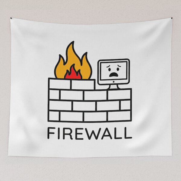 Item preview, Minimalist Firewall - Funny IT, Cybersecurity Humor & Tech Line Art designed and sold by Tamer ⭐⭐⭐⭐⭐.