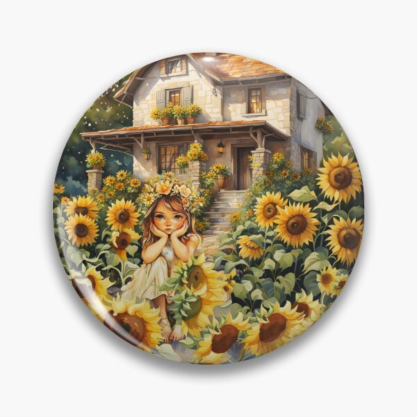 Item preview, ONE SAD LITTLE GIRL AMONGST THE SUN FLOWERS designed and sold by Tammera.
