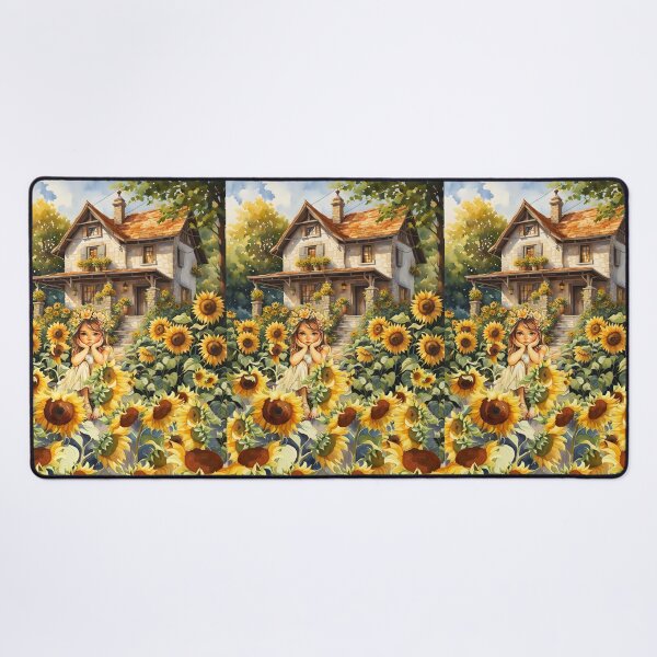 Item preview, ONE SAD LITTLE GIRL AMONGST THE SUN FLOWERS designed and sold by Tammera.
