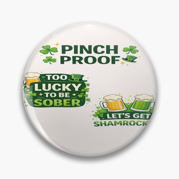 Item preview, Pinch Proof St Patrick's Day Funny Shamrock T-Shirt designed and sold by ArtsyEcho.