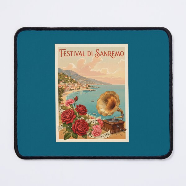 Item preview, Festival di Sanremo - Vintage Italian Music & Flowers Poster designed and sold by daila70.
