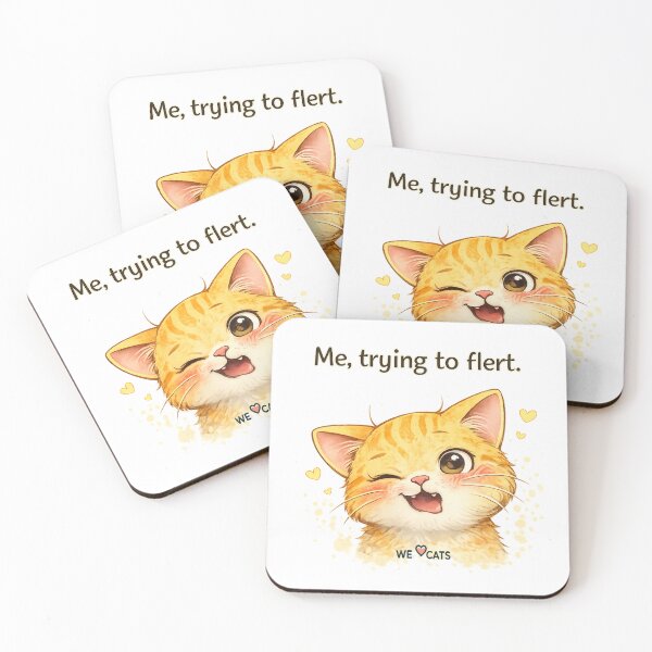 Item preview, Me, trying to flert - Funny Cat Meme/Joke ❤️ designed and sold by WeLoveCatss.