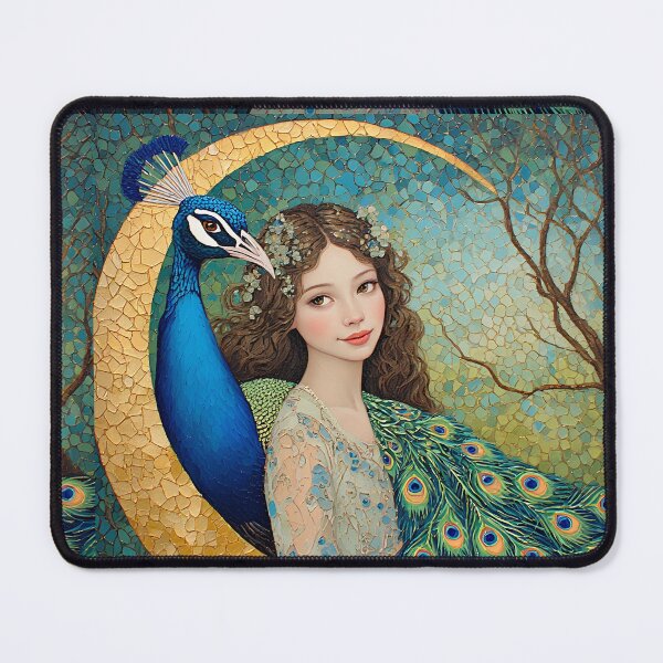 Item preview, A woman and a peacock. designed and sold by Natalia-Vlad.