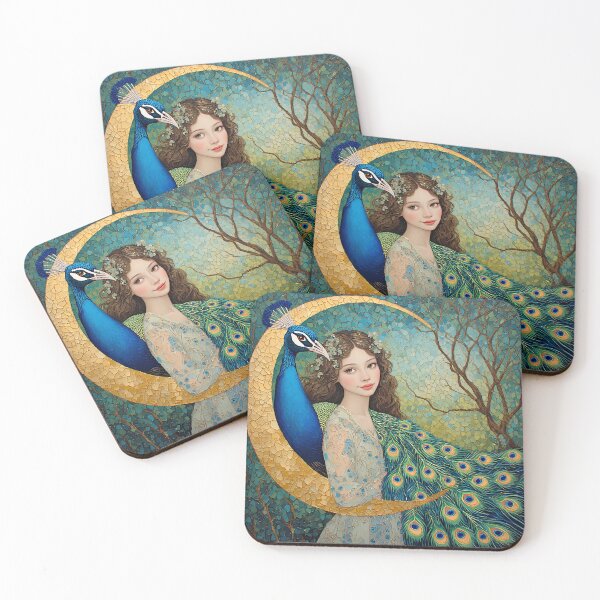Item preview, A woman and a peacock. designed and sold by Natalia-Vlad.