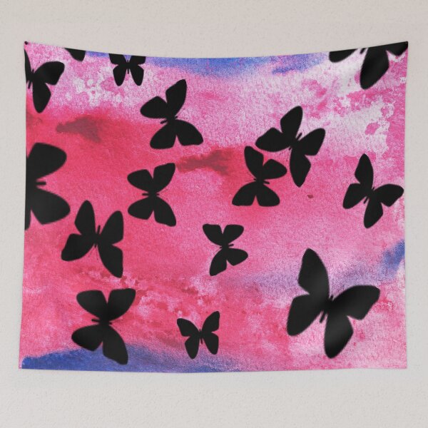 Item preview, Butterflies on Pink Watercolor Painting designed and sold by SillaHoekstra.