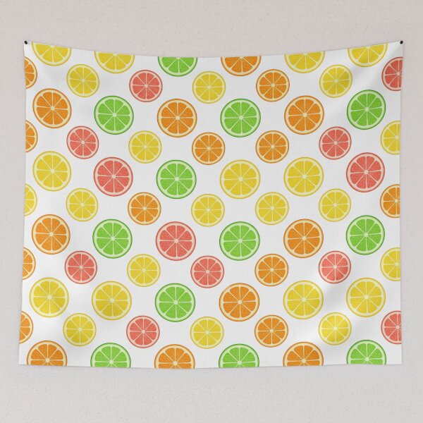 Artikelvorschau, Nahtloses Muster mit farbenfrohen Zitrusscheiben – Sommerfrucht-Print entworfen und verkauft von FashioonTrends.