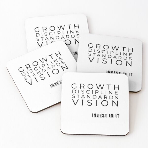 Item preview, Growth Discipline Standards Vision – Invest In It Motivational Quote designed and sold by Teale-Studio.