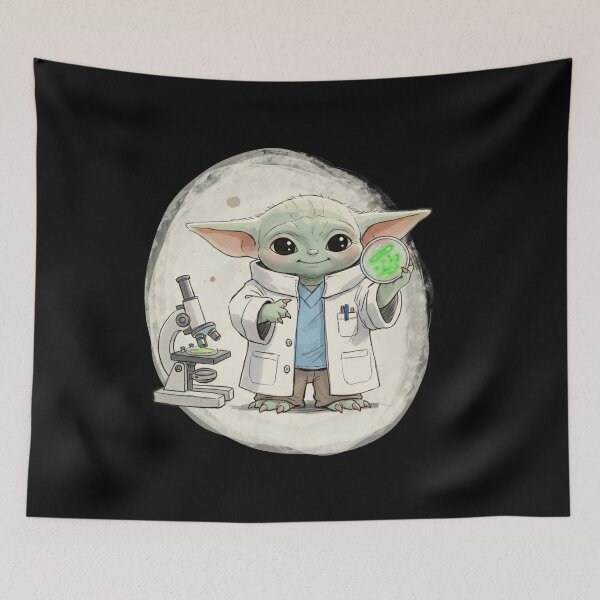 Item preview, BABY YODA MICROBIOLOGIST designed and sold by LIS AND MELIVERSO.
