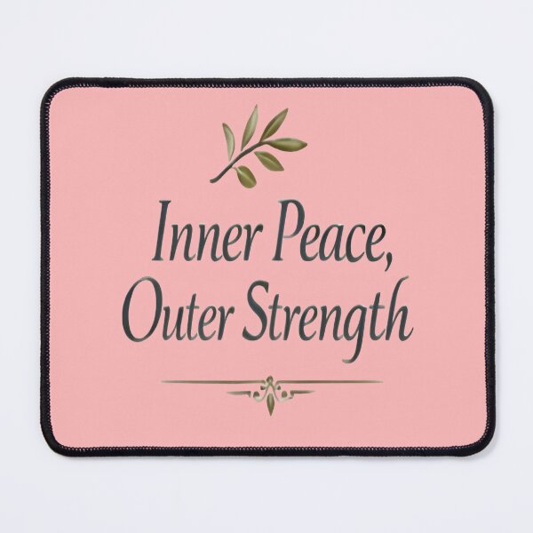 Item preview, Inner Peace, Outer Strength – Elegant Inspirational Typography Design designed and sold by ArthUpscale.